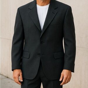 Harrods Black Sport Coat with Notched Lapels